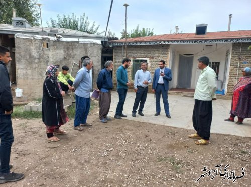 بازدید فرماندار آزادشهر از روستای قورچای