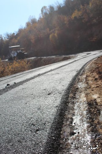 پروژه آسفالت جاده روستای سیب چال به قلعه قافه اجرا شد