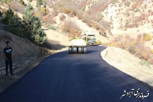 پروژه آسفالت جاده روستای سیب چال به قلعه قافه اجرا شد