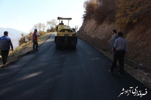 پروژه آسفالت جاده روستای سیب چال به قلعه قافه اجرا شد