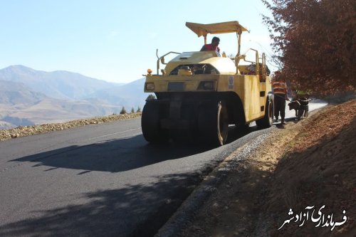 پروژه آسفالت جاده روستای سیب چال به قلعه قافه اجرا شد