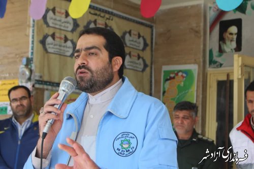 مانور زلزله و ایمنی در مدارس شهرستان آزادشهر برگزار شد