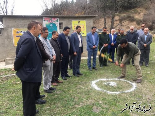 گزارش تصویری|| آغاز عملیات اجرایی دکل مخابراتی همراه اول دربخش چشمه ساران