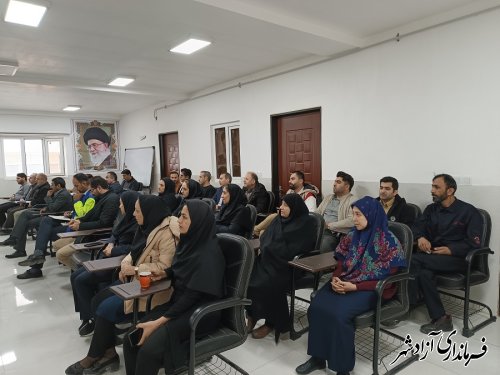 جلسه بصیرت افزایی جهاد تبیین در شبکه بهداشت و درمان آزادشهر برگزار شد