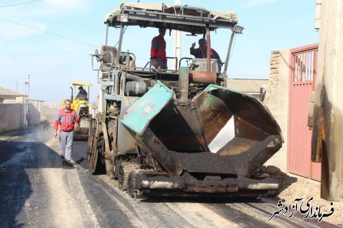 گزارش تصویری/اجرای آسفالت معابر روستای سرکهریزا