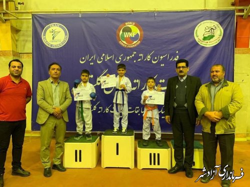 افتخار آفرینی تیم کاراته پسران درمسابقات قهرمانی استان